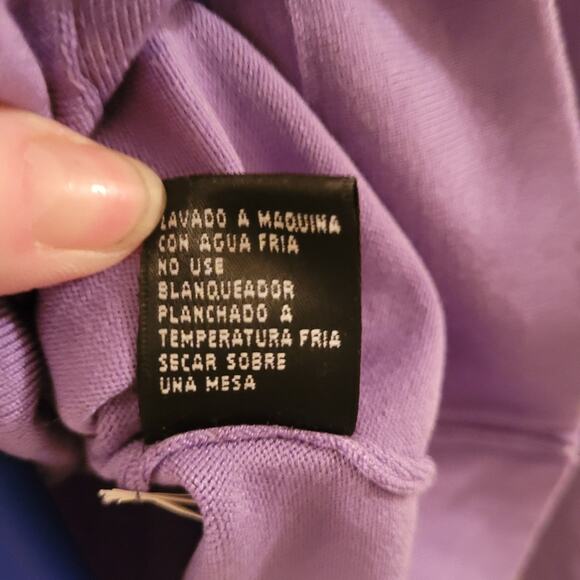 August Silk Lilac Purple Cardigan Sweater Sz L Lightweight Preppy Cottagecore - Picture 6 of 8